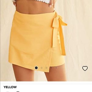 Yellow wrap skirt
